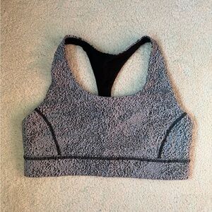 Lululemon Athletica Textured Black and Gray Sports Bra